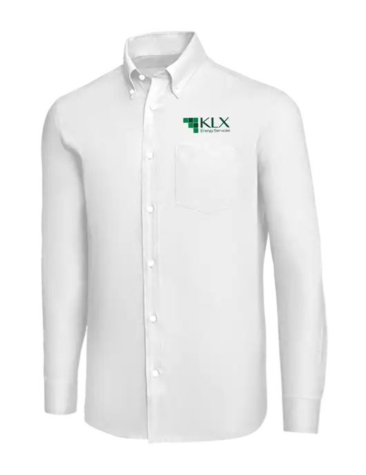 Brooks Brothers White Wrinkle-Free Stretch Nailhead Shirt w/KLX Logo