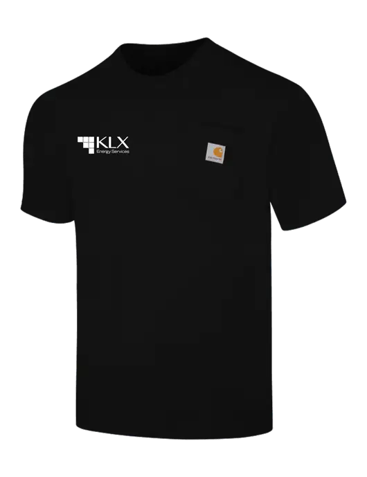 Carhartt Loose Fit Workwear Black Short Sleeve Pocket T-Shirt w/KLX Logo