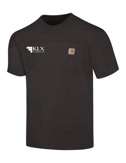 Carhartt Loose Fit Workwear Charcoal Heather Short Sleeve Pocket T-Shirt w/KLX Logo