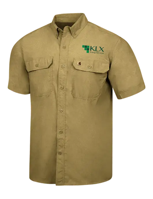 Carhartt Force Dark Tan Solid Short Sleeve Shirt w/KLX Logo