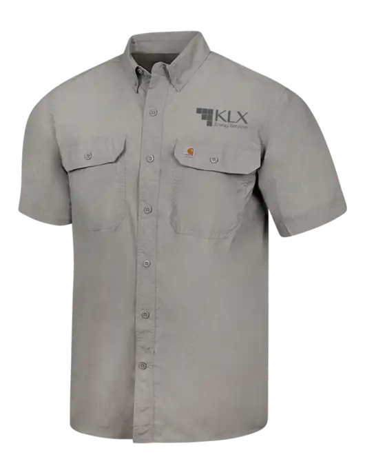 Carhartt Force Light Grey Solid Short Sleeve Shirt w/KLX Logo