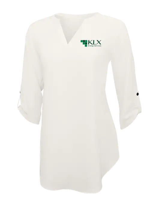Ivory Womens 3/4 Sleeve Tunic Blouse w/KLX Logo