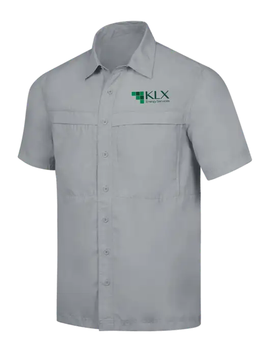 Light Grey Short Sleeve UV Daybreak Shirt w/KLX Logo
