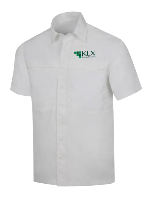 White Short Sleeve UV Daybreak Shirt w/KLX Logo