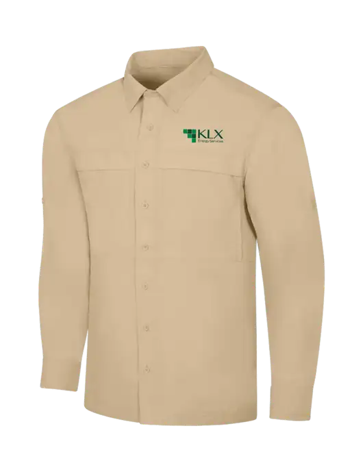 Tan Long Sleeve UV Daybreak Shirt w/KLX Logo