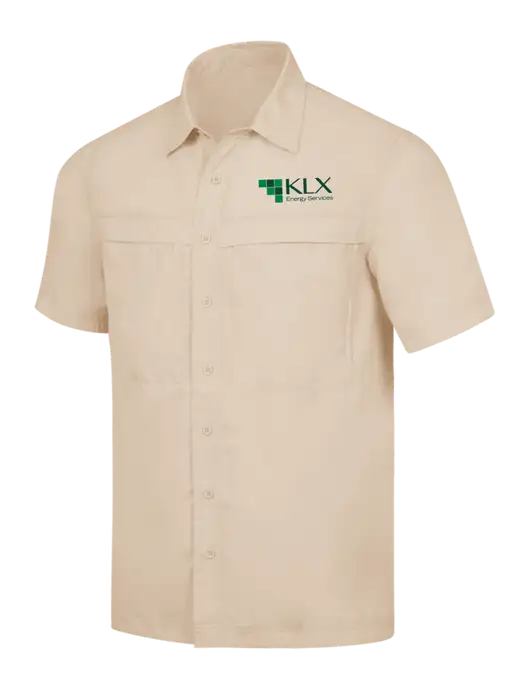 Tan Short Sleeve UV Daybreak Shirt w/KLX Logo