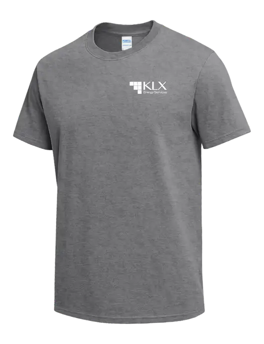 Medium Grey Heather Heavyweight 6.1 oz T-Shirt w/KLX Logo
