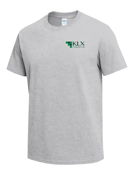 Light Grey Heather Heavyweight 6.1 oz T-Shirt w/KLX Logo