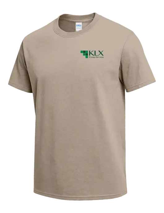 Tan Heavyweight 6.1 oz T-Shirt w/KLX Logo