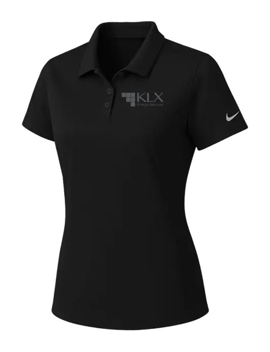 Nike Womens Black Dry Essential Solid Polo w/KLX Logo