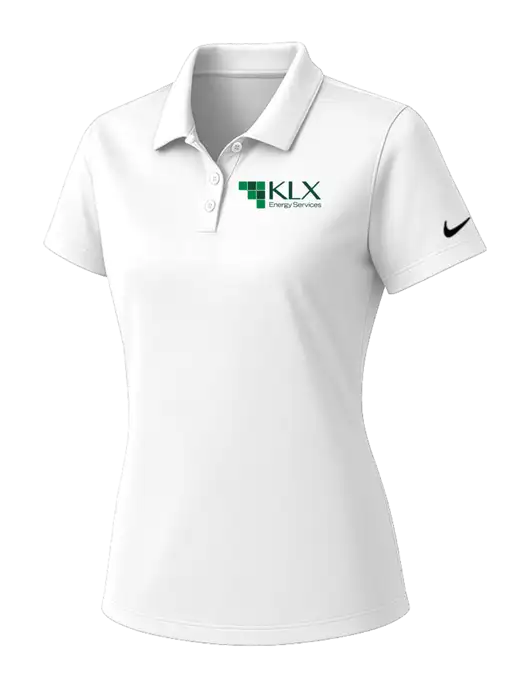 Nike Womens White Dry Essential Solid Polo w/KLX Logo