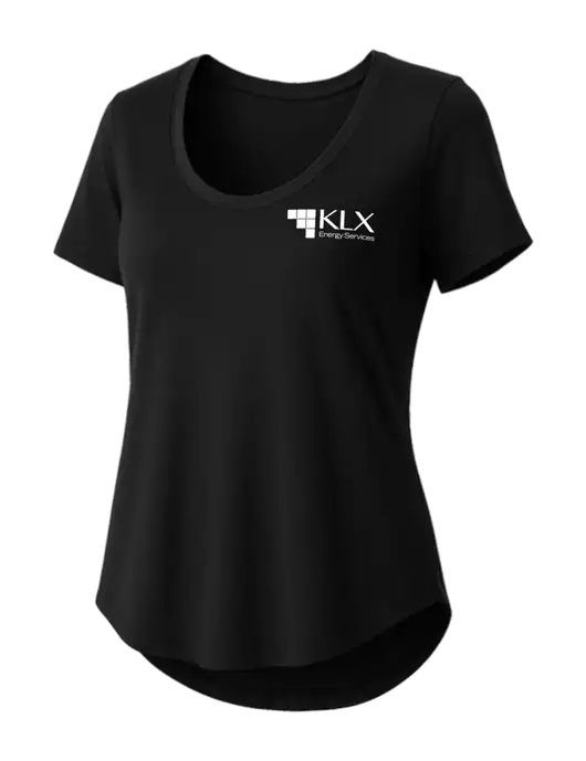 Mercer+Mettle Womens Black Stretch Jersey Relaxed Scoop w/KLX Logo