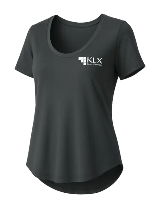Mercer+Mettle Womens Dark Grey Stretch Jersey Relaxed Scoop w/KLX Logo