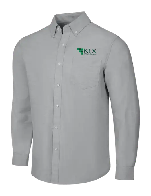 Light Grey SuperPro Oxford Shirt w/KLX Logo