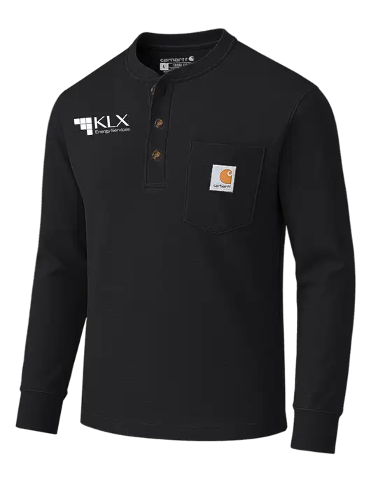 Carhartt Black Long Sleeve Henley Shirt w/KLX Logo