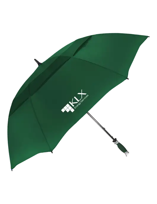 Dark Green Vented Typhoon Tamer Golf Umbrella w/KLX Logo