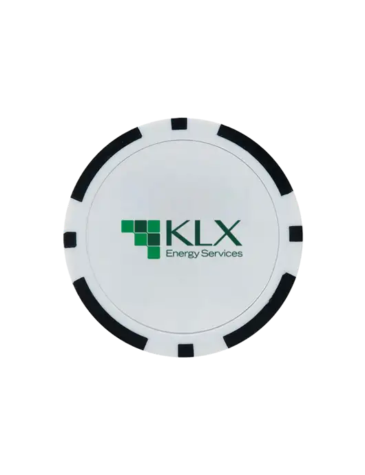 Black Poker Chip Ball Marker w/KLX Logo