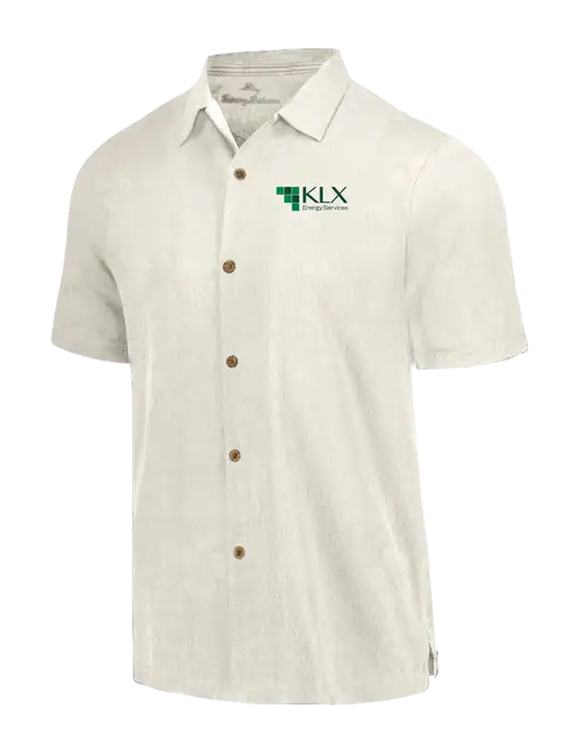 Tommy Bahama Ivory Tropic Isles Short Sleeve Shirt w/KLX Logo