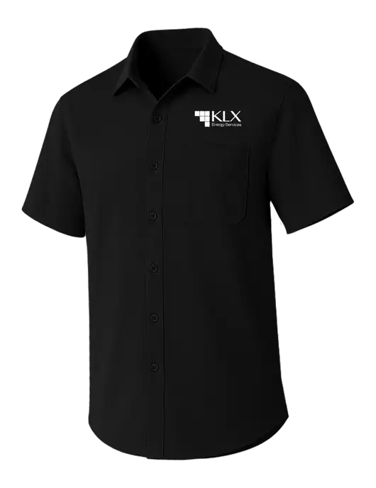 Black Short Sleeve UV Dockside Shirt w/KLX Logo