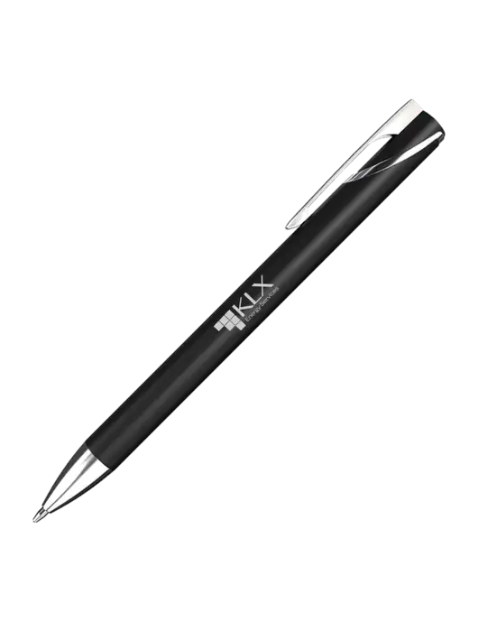Black/Chrome HyperNova Ballpoint Pen - Black Ink w/KLX Logo