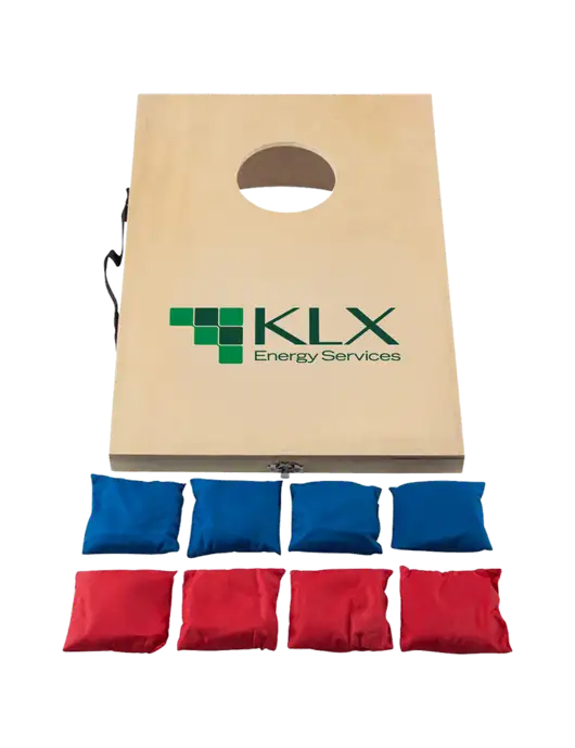 Mini 10 1/2" x 15 3/4" Wood Cornhole Game w/KLX Logo