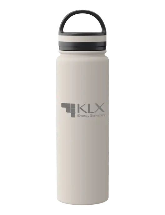 34oz Wide Mouth Stainless Steel Light Taupe Bottle w/KLX Logo