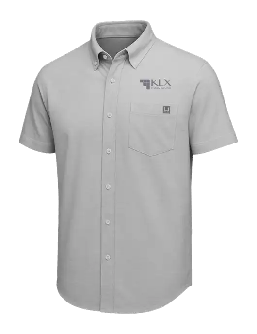 HUK Light Grey Kona Solid Shirt w/KLX Logo