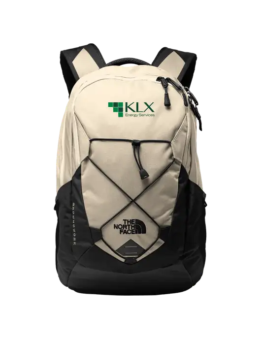 The North Face Ivory/Black Groundwork Backpack w/KLX Logo