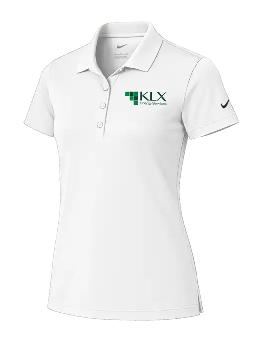Nike Womens White Tech Basic Dri-FIT Polo
 w/KLX Logo
