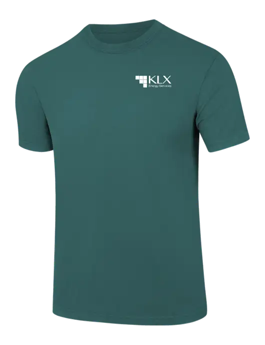Comfort Colors 6.1 oz Dark Green Heather Heavyweight Ring Spun T-Shirt w/KLX Logo
