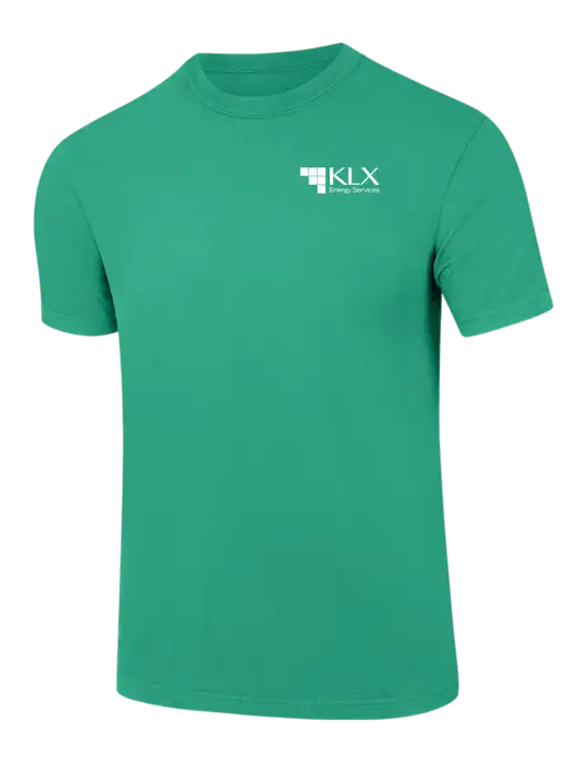Comfort Colors 6.1 oz Kelly Green Heavyweight Ring Spun T-Shirt w/KLX Logo