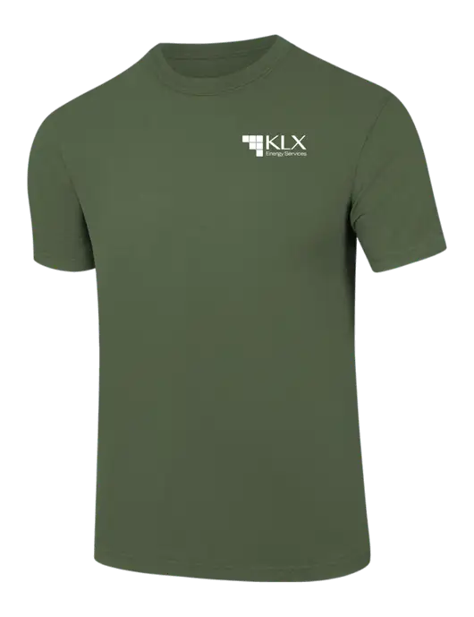 Comfort Colors 6.1 oz Dark Olive Green Heavyweight Ring Spun T-Shirt w/KLX Logo