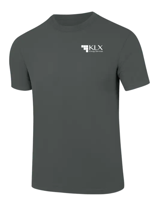 Comfort Colors 6.1 oz Dark Grey Heather Heavyweight Ring Spun T-Shirt w/KLX Logo