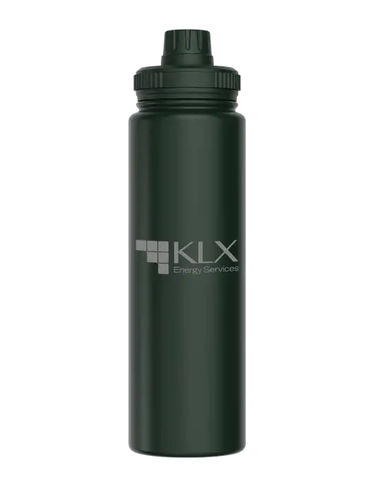 Liquid Life Dark Green Sport Bottle w/KLX Logo