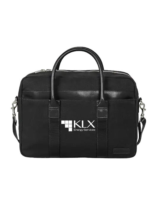 Brooks Brothers Wells Black Briefcase w/KLX Logo