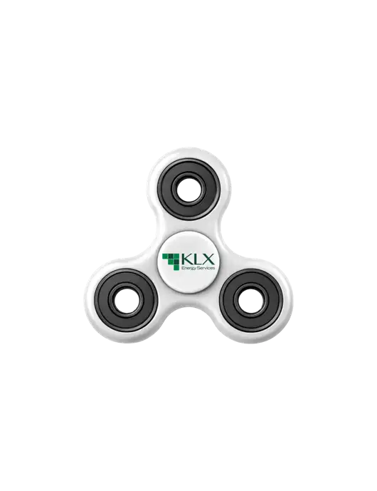 White Fidget Spinner w/KLX Logo