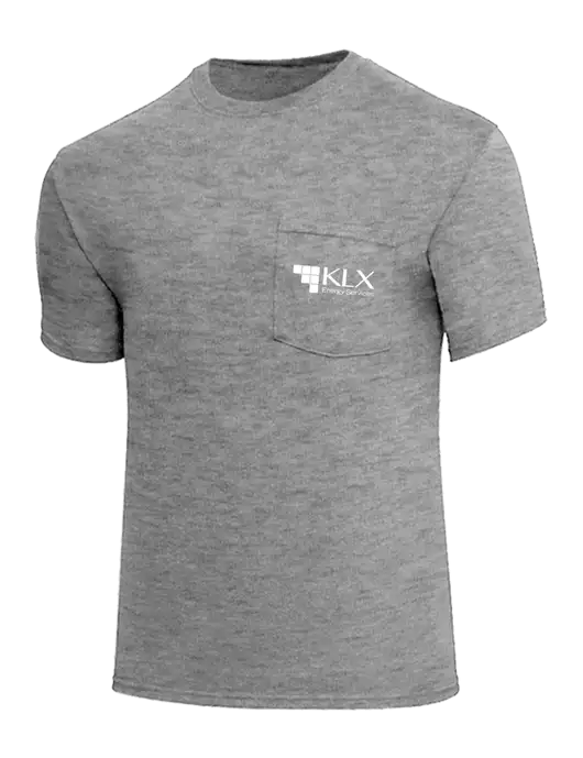 Core Blend Medium Grey Heather Pocket T-Shirt w/KLX Logo