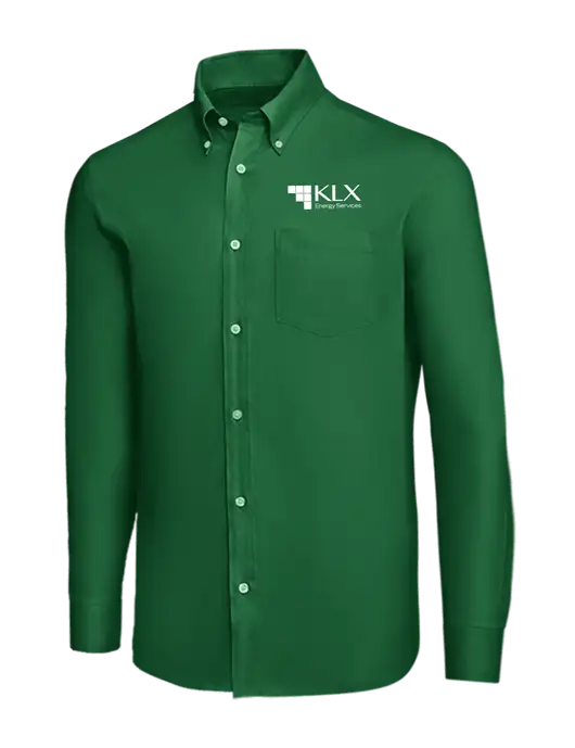 Brooks Brothers Medium Green Wrinkle-Free Stretch Nailhead Shirt w/KLX Logo