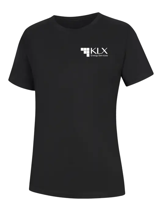 Womens Black Core Blend Tee w/KLX Logo
