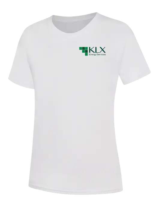 Womens White Core Blend Tee w/KLX Logo