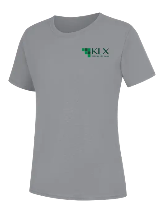 Womens Light Grey Heather Core Blend Tee w/KLX Logo