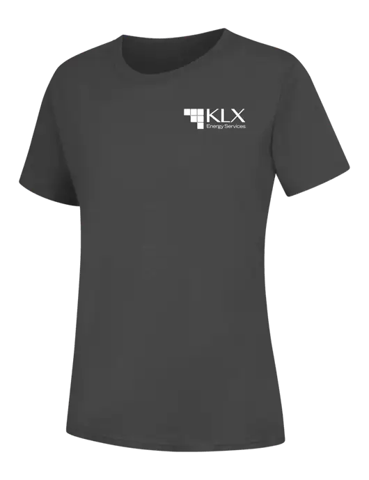 Womens Charcoal Core Blend Tee w/KLX Logo