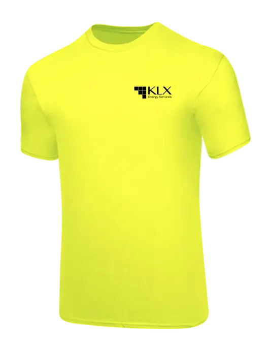 Core Blend Safety Yellow T-Shirt w/KLX Logo