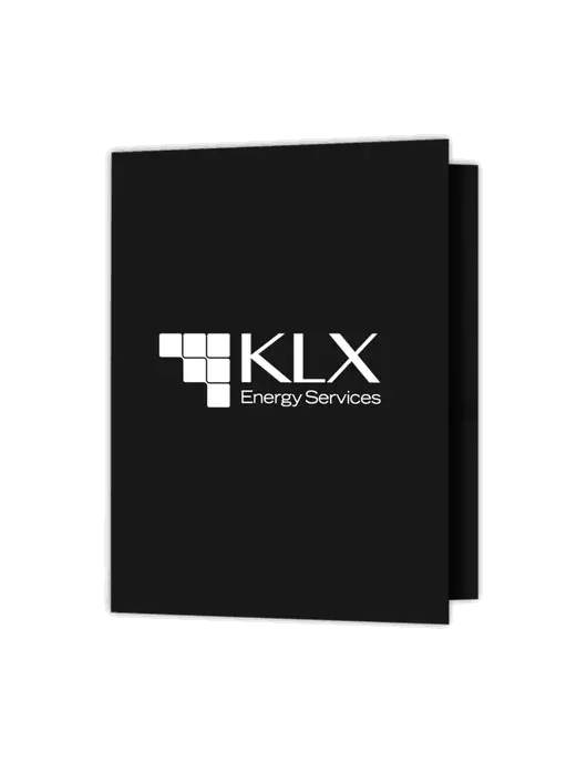 Black Presentation Folder with Dual Pockets w/KLX Logo