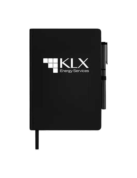 Soft Touch Black Journal and Gel Pen Combo w/KLX Logo
