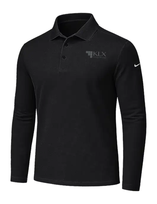 Nike Black Dri-FIT Micro Pique 2.0 Long Sleeve Polo w/KLX Logo