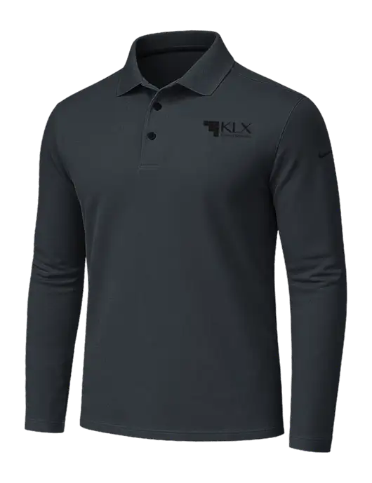 Nike Dark Grey Dri-FIT Micro Pique 2.0 Long Sleeve Polo w/KLX Logo